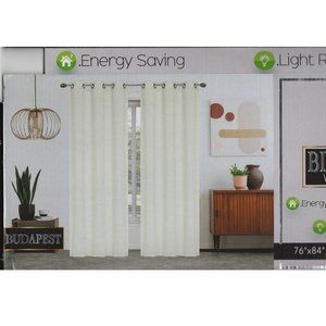 Blackout Curtains with Grommets - 2 piece set of Window Panels - Beige